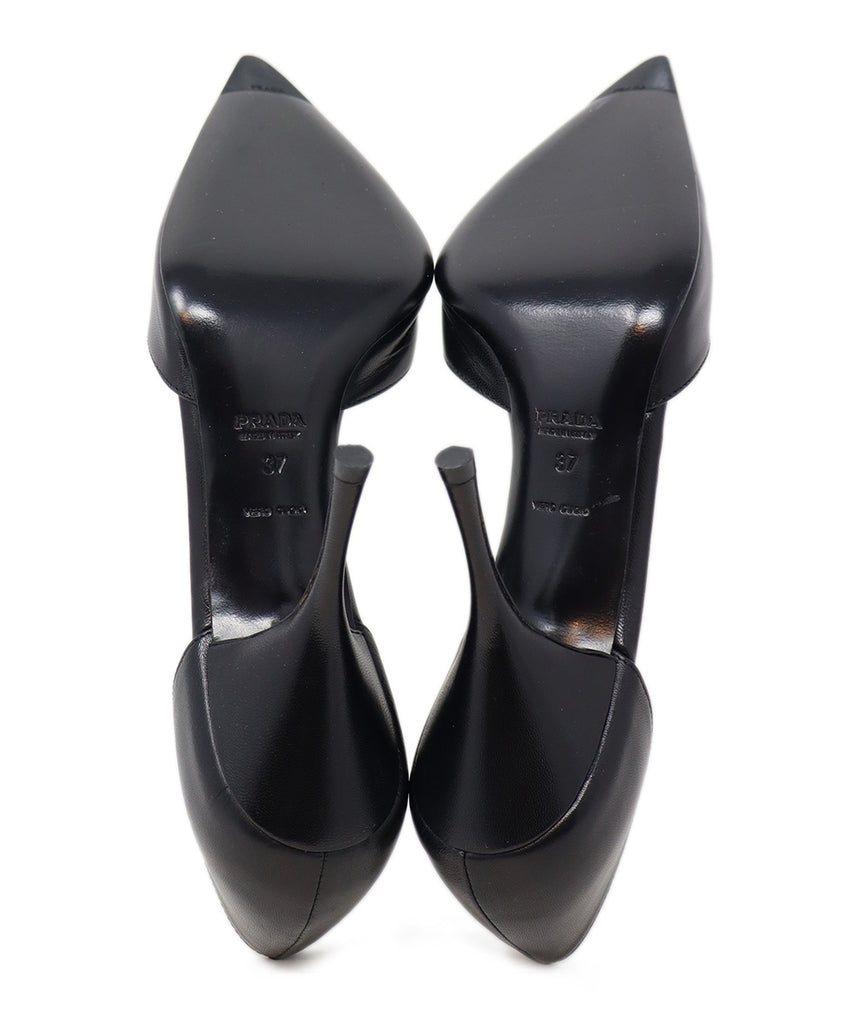Prada Black Leather Heels sz 7 - Michael's Consignment NYC