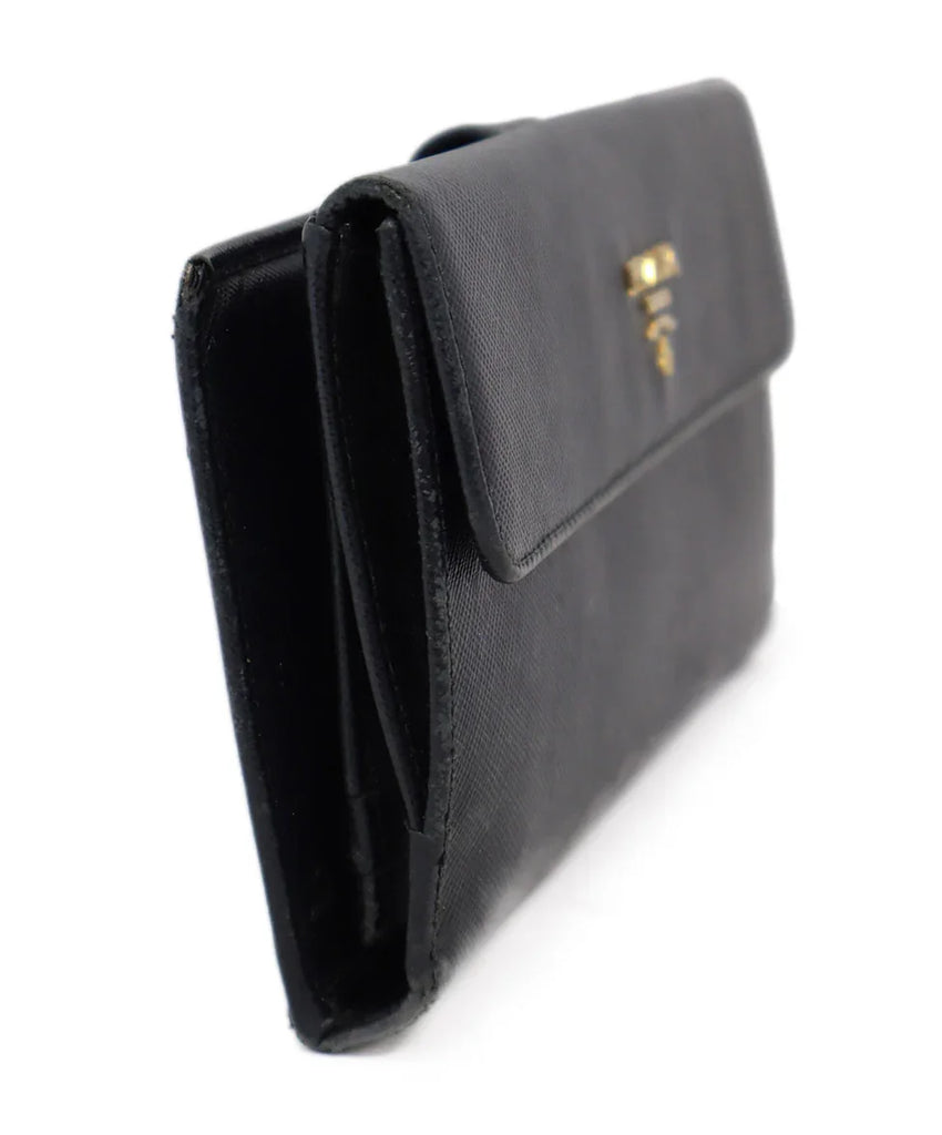 Prada Black Leather Wallet - Michael's Consignment NYC