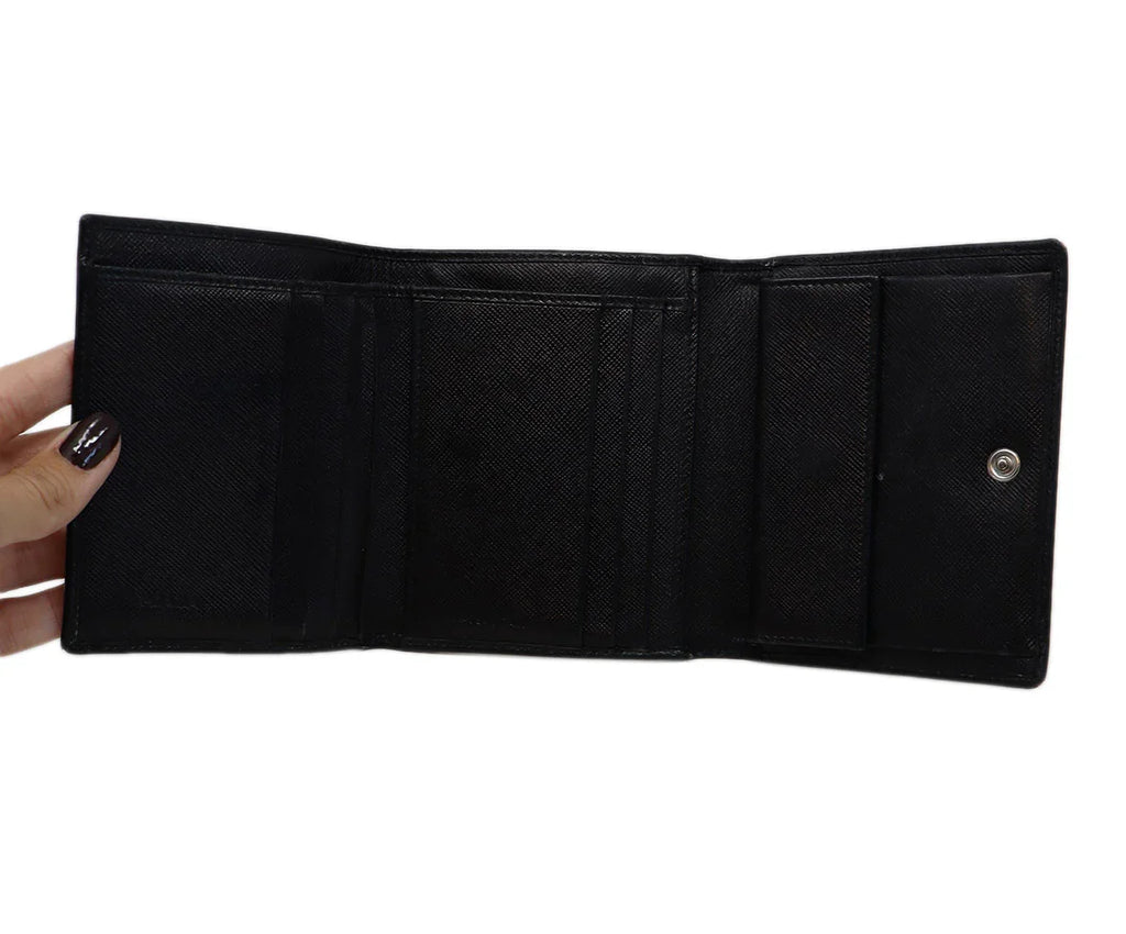 Prada Black Leather Wallet - Michael's Consignment NYC