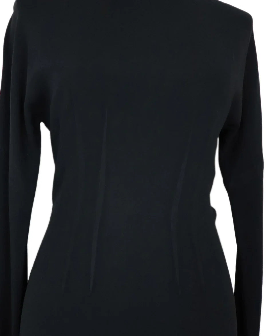 Prada Black Longsleeve Dress sz 4 l Michael's Luxury