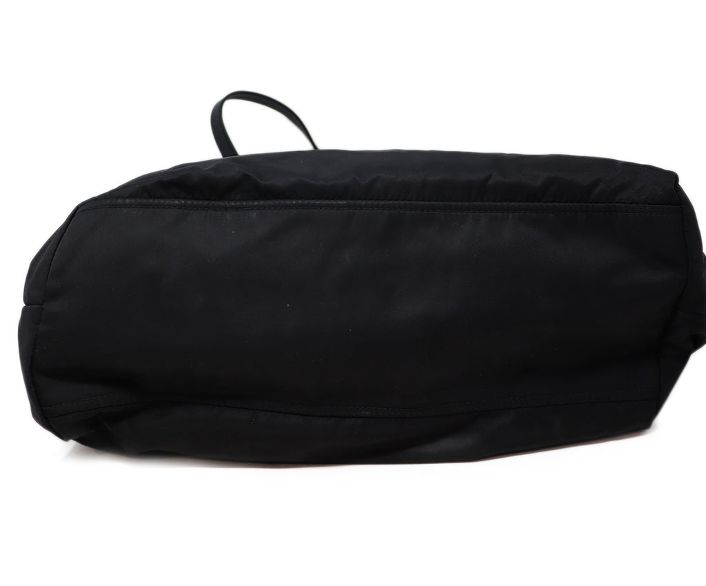 Prada Black Nylon & Leather Tote 3