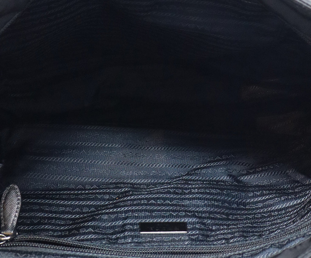 Prada Black Nylon & Leather Tote 5