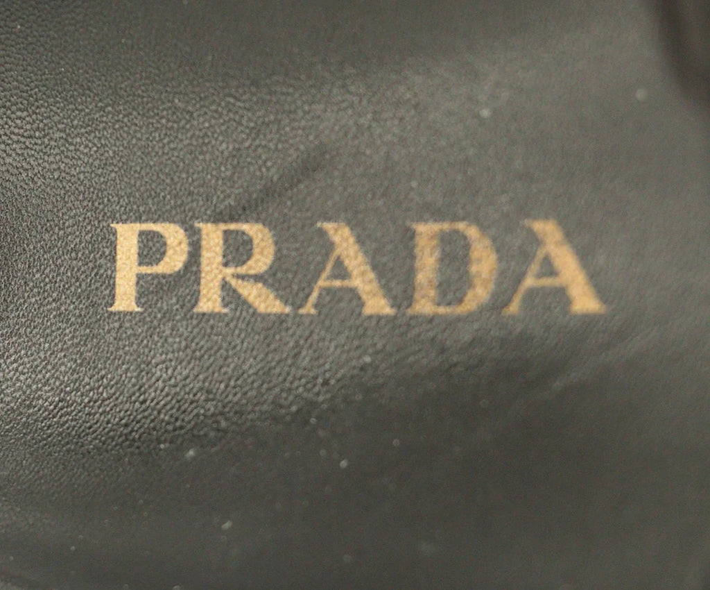 Prada Black Quilted Leather Sandals sz 9.5 - Michael's Consignment NYC