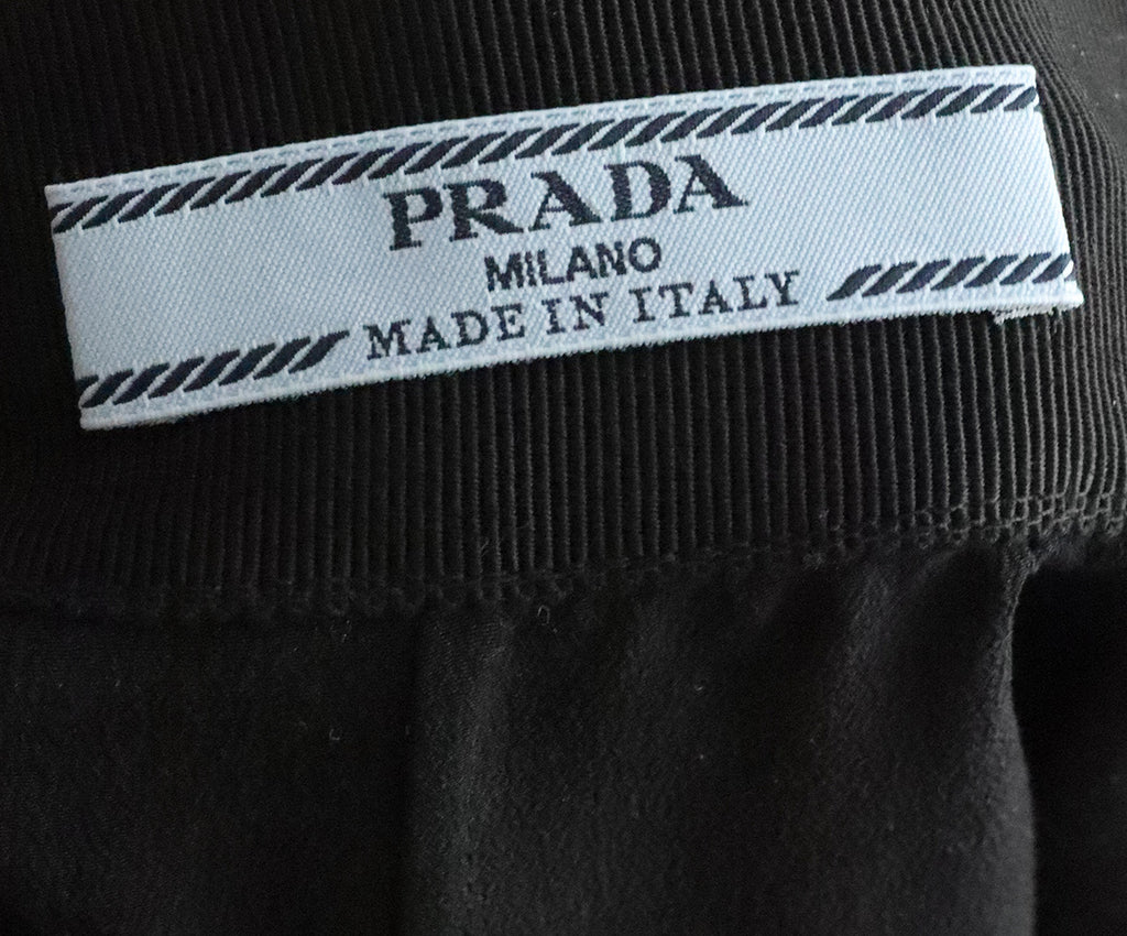 Prada Black Sequin Silk Skirt 3