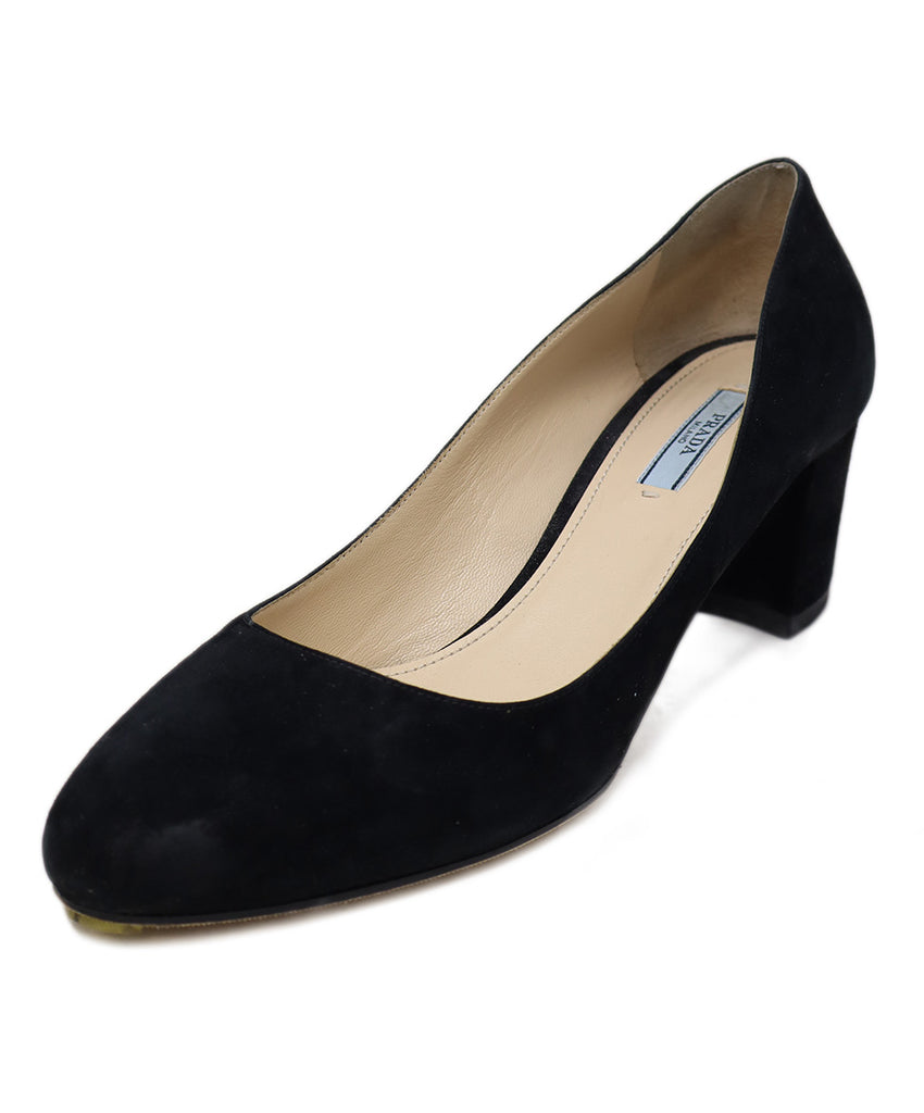 Prada Black Suede Heels sz 10 - Michael's Consignment NYC