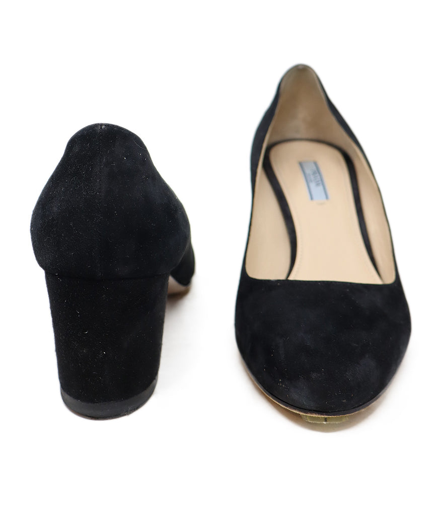 Prada Black Suede Heels sz 10 - Michael's Consignment NYC