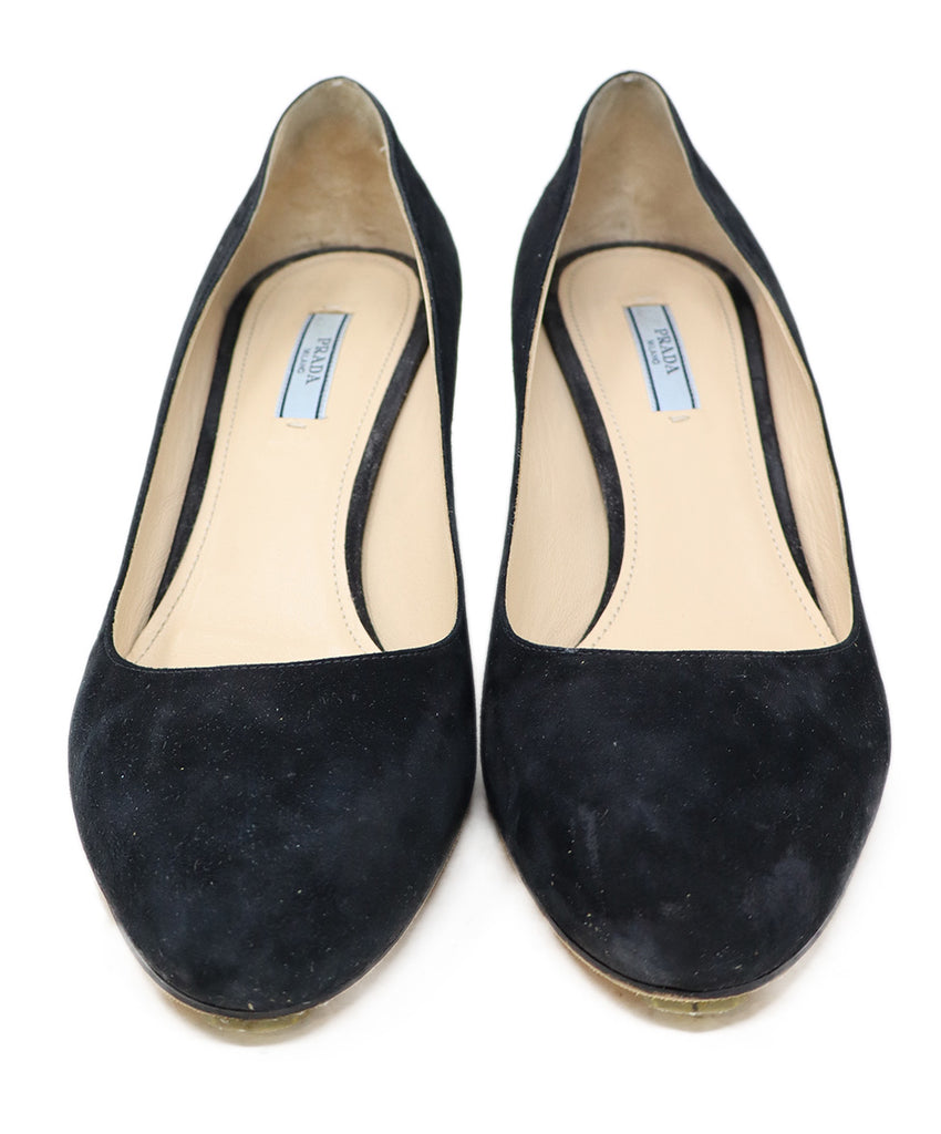 Prada Black Suede Heels sz 10 - Michael's Consignment NYC