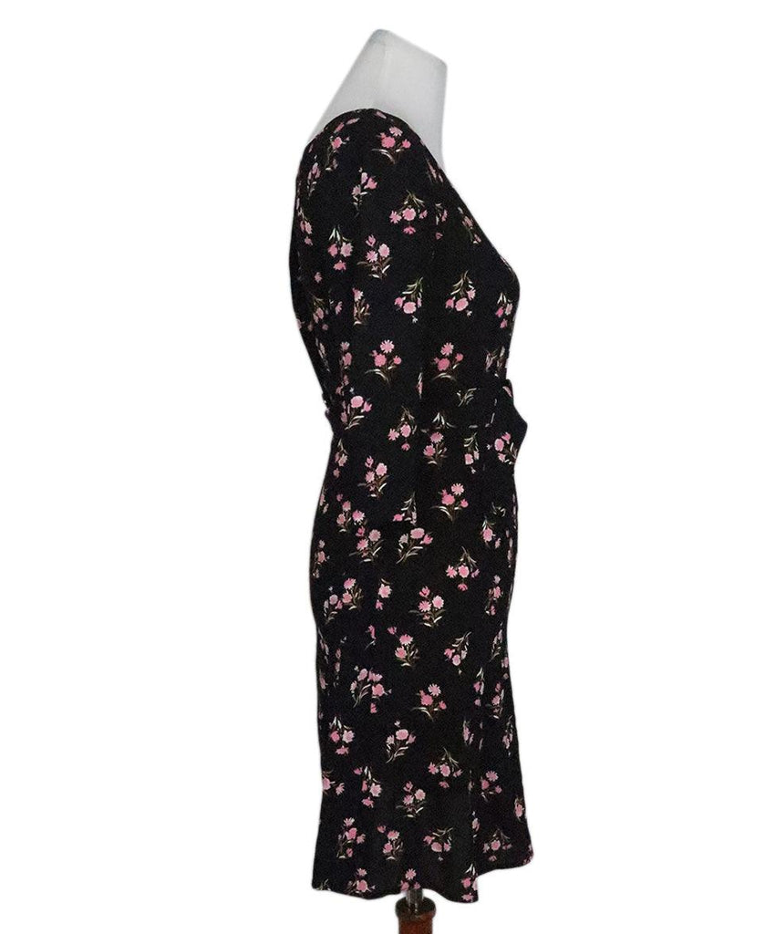 Prada Black & Pink Floral Dress sz 2 - Michael's Consignment NYC