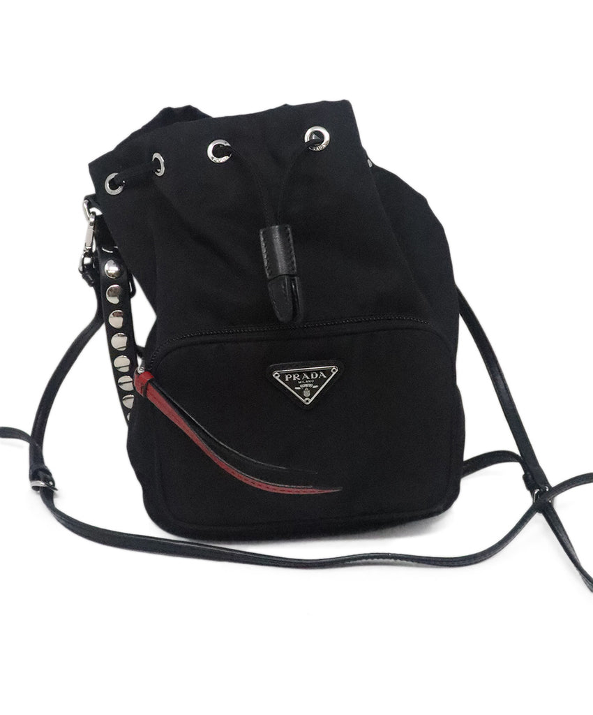Prada Black Nylon Drawstring Bag 