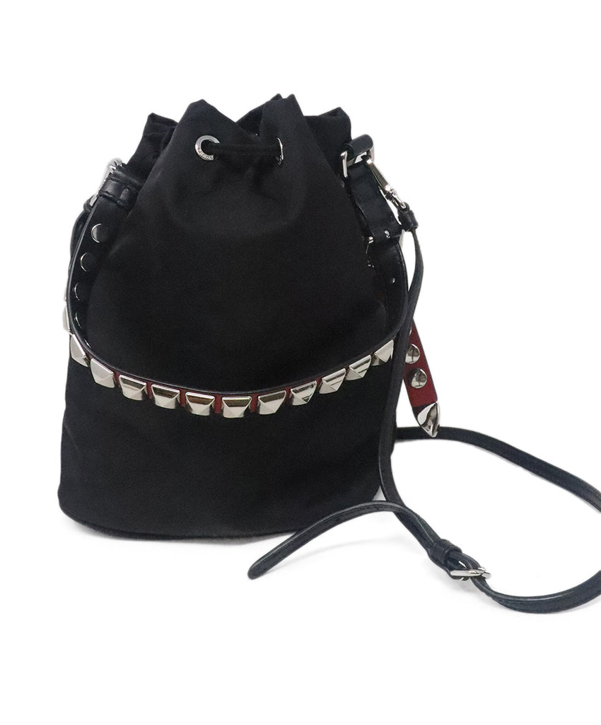 Prada Black Nylon Drawstring Bag 2