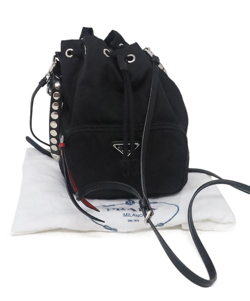 Prada Black Nylon Drawstring Bag 3