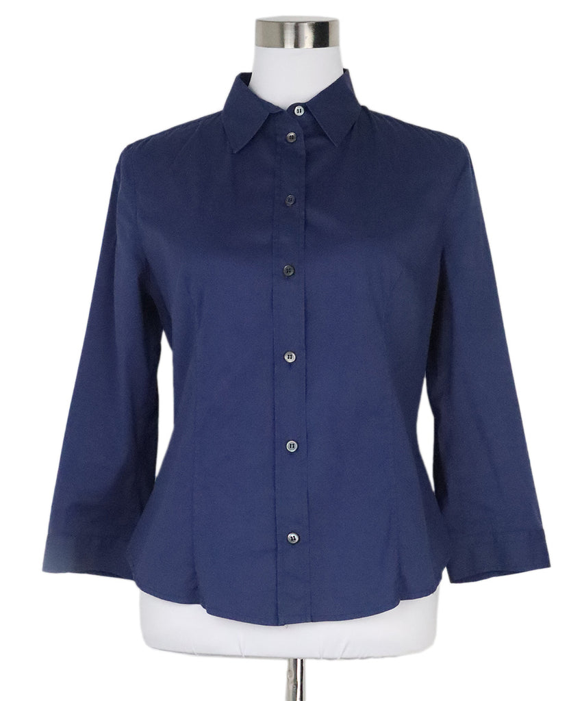 Prada Blue Cotton Shirt 