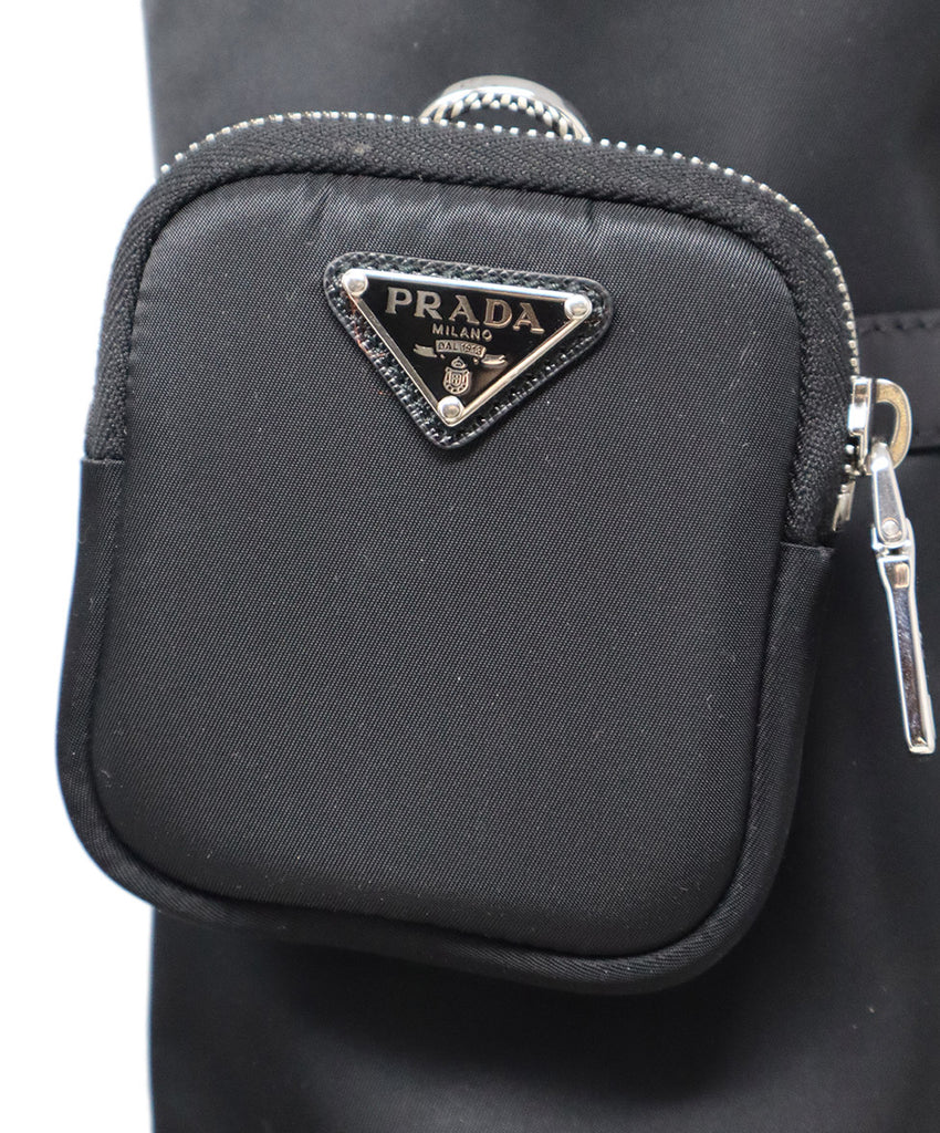 Prada Black Nylon & Leather Tall Boots 6