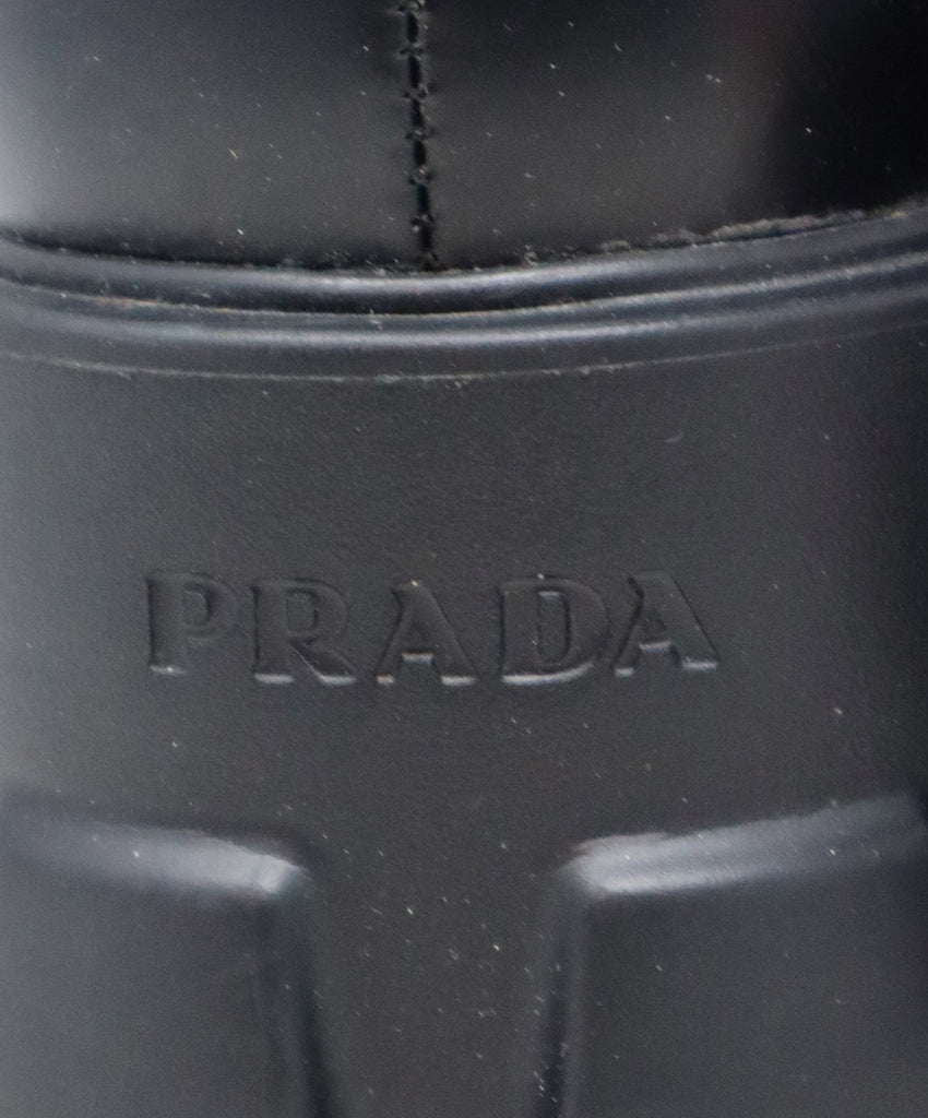 Prada Black Nylon & Leather Tall Boots 5