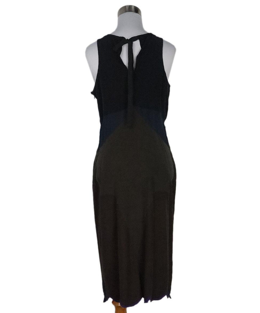 Prada Brown & Navy Silk Dress sz 6 - Michael's Consignment NYC