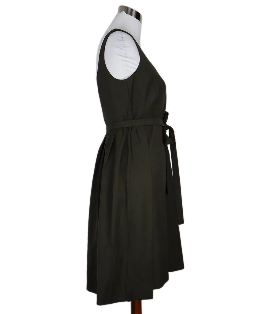 Prada Green Dark Wool Dress sz 6 - Michael's Consignment NYC