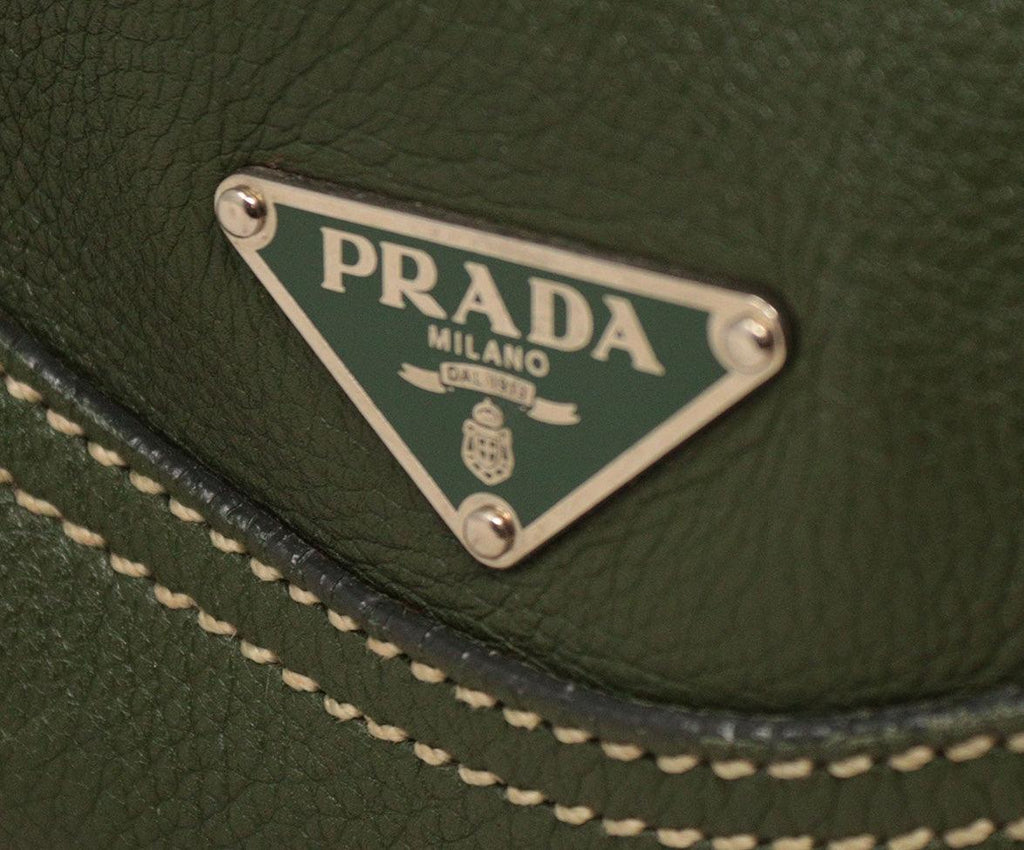 Prada Green Leather Shoulder Bag - Michael's Consignment NYC