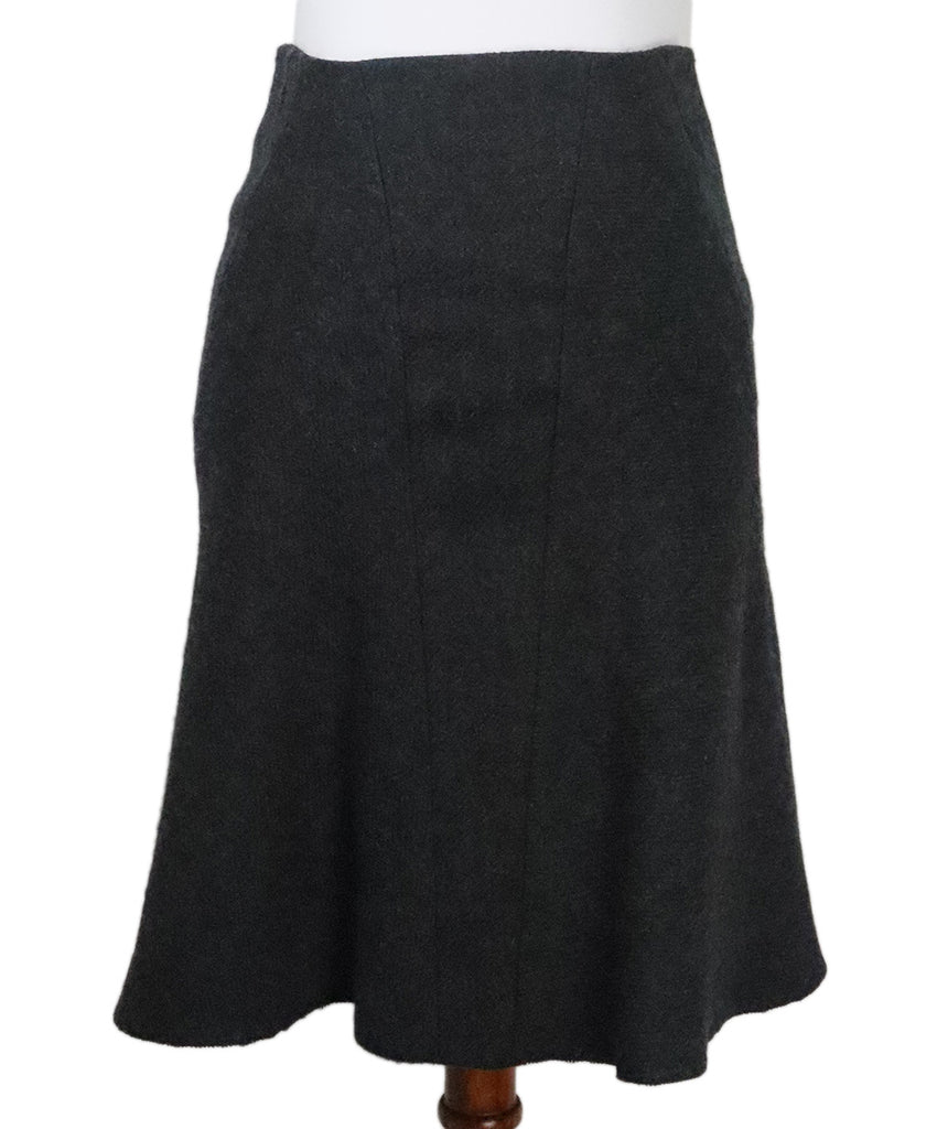 Prada Grey Wool Skirt 