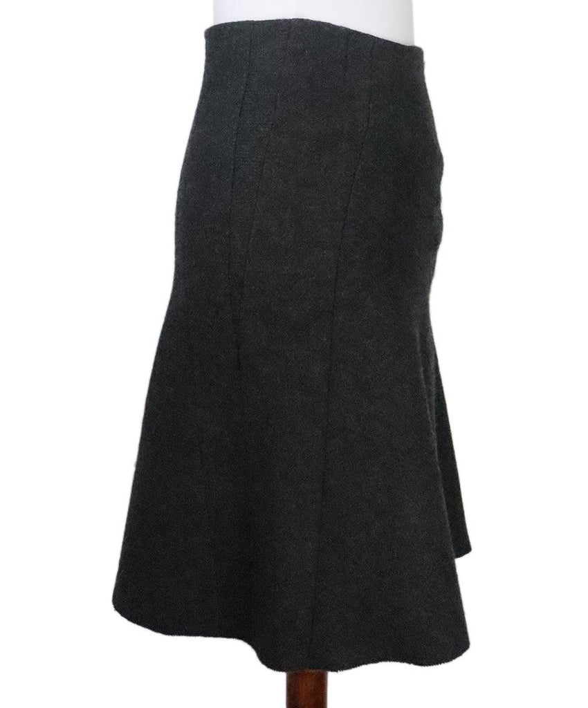 Prada Grey Wool Skirt sz 4 - Michael's Consignment NYC