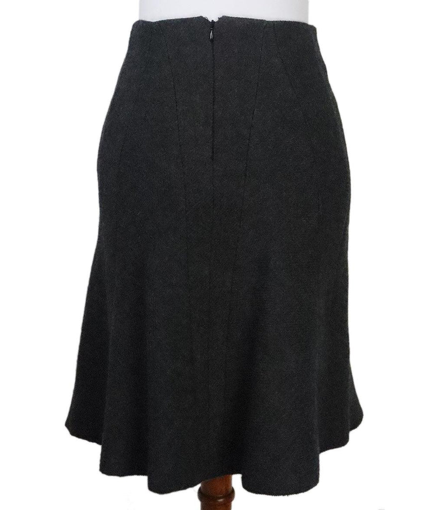 Prada Grey Wool Skirt 2