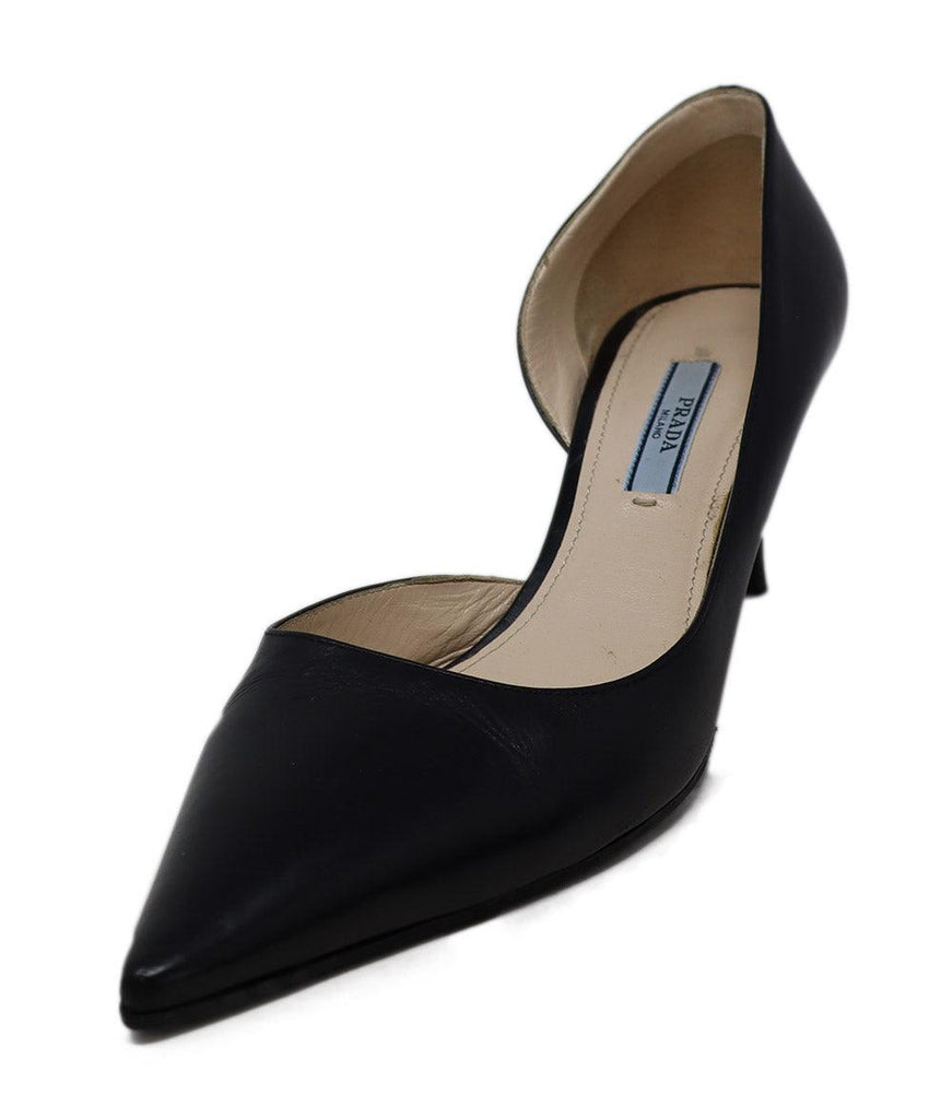 Prada Black Leather Heels 