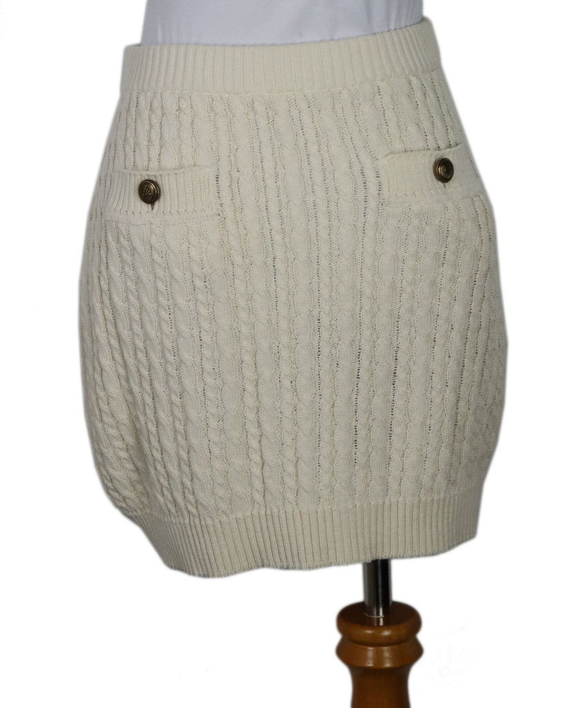 Prada Ivory Cableknit Mini Skirt 