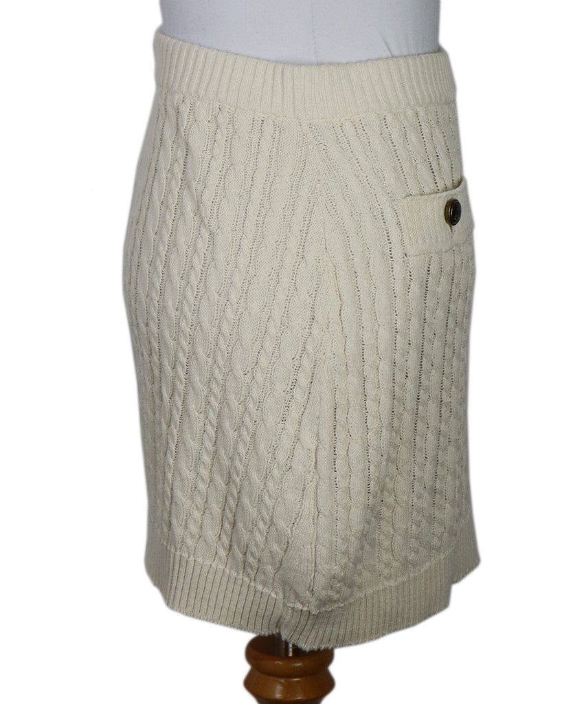 Prada Ivory Cableknit Mini Skirt 1