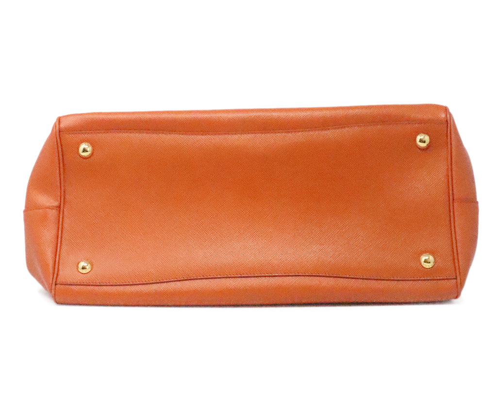 Prada Orange Leather Handbag 3