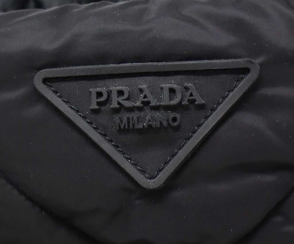 Prada Black Puffy Nylon Drawstring Booties 5