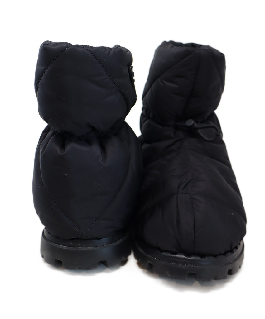 Prada Black Puffy Nylon Drawstring Booties 2