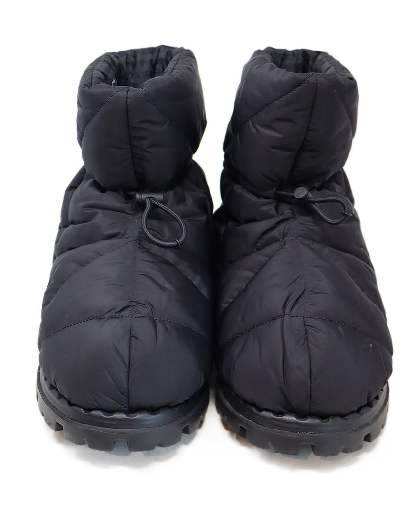 Prada Black Puffy Nylon Drawstring Booties 3