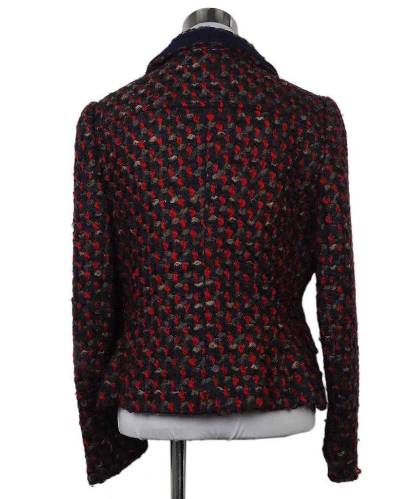 Prada Red & Blue Tweed Jacket sz 6 - Michael's Consignment NYC