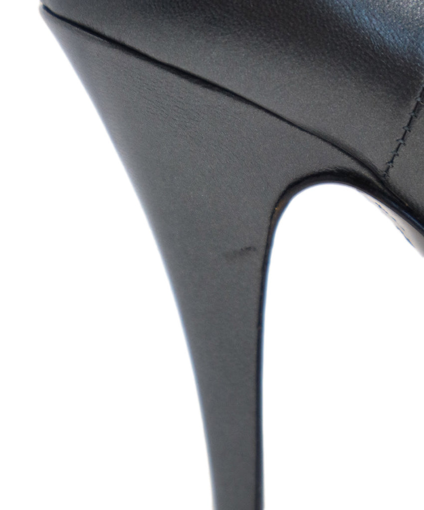 Prada Silver Leather Heeled Booties 7