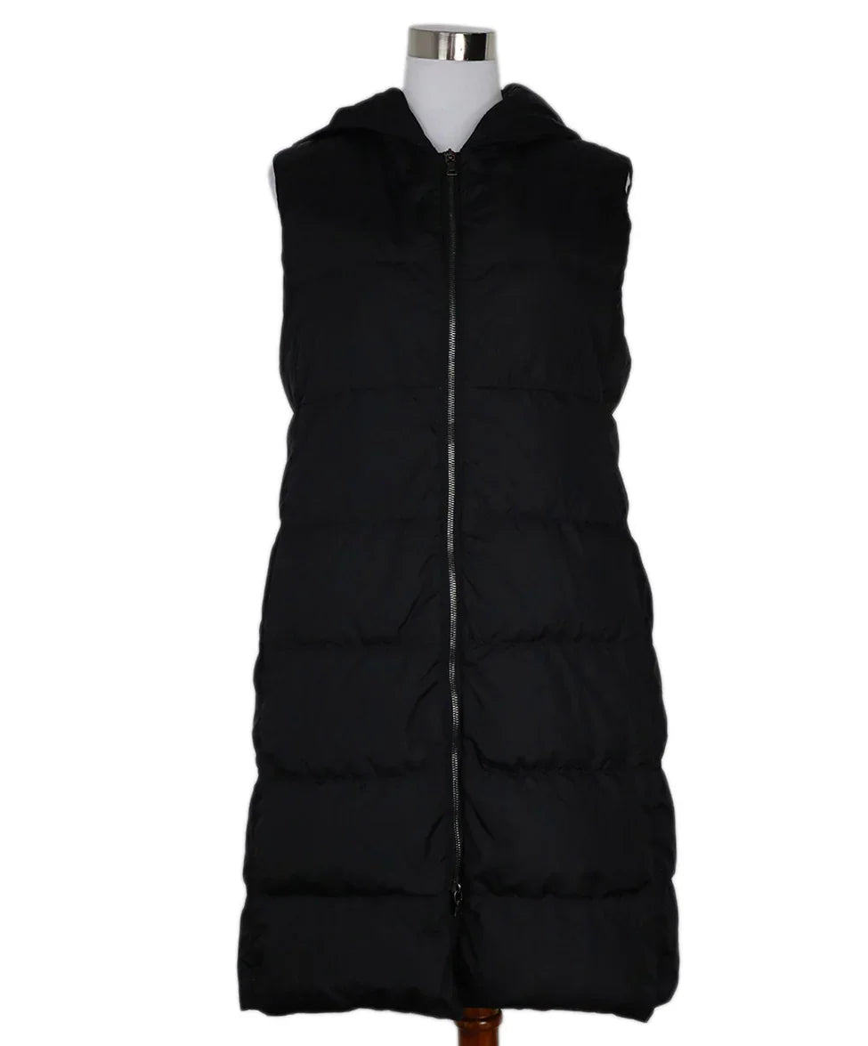 Prada Sport Long Sleeveless Black Puffer Coat sz 12 l Michael's
