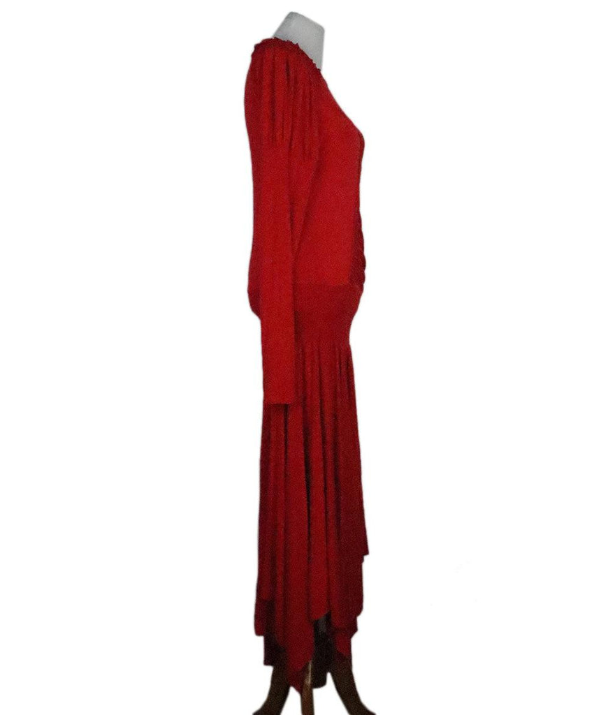 Preen Red Longsleeve Ruffle Dress 1