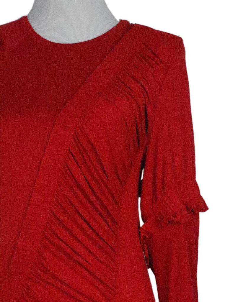 Preen Red Longsleeve Ruffle Dress sz 4 - Michael's Consignment NYC