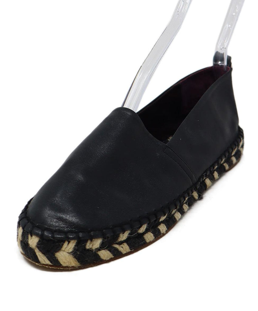 Proenza Schouler Black Leather Espadrilles 