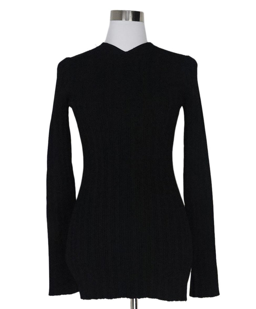 Proenza Schouler Black Zipper Sweater sz 6 - Michael's Consignment NYC