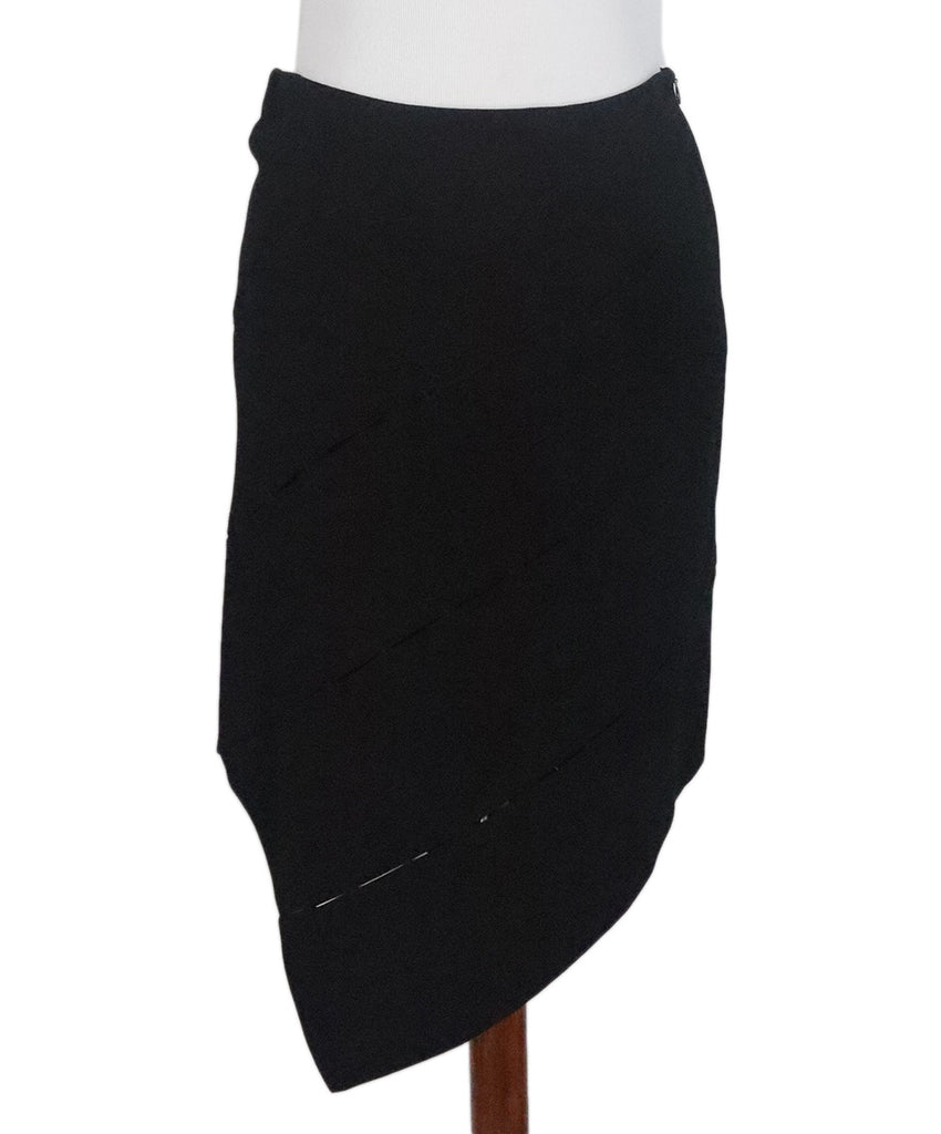 Proenza Schouler Black Wool Cutout Skirt 