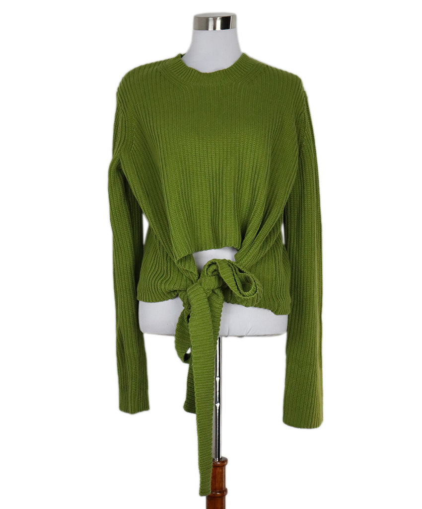 Proenza Schouler Green Cableknit Sweater sz 8 - Michael's Consignment NYC