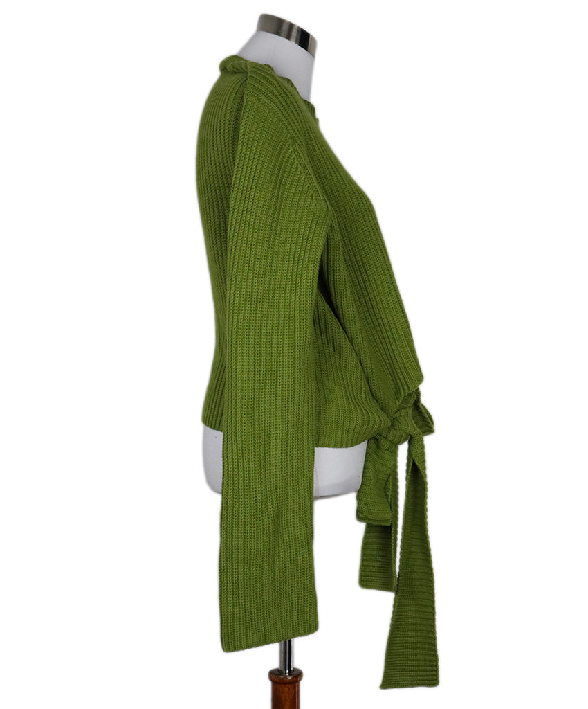 Proenza Schouler Green Cableknit Sweater sz 8 - Michael's Consignment NYC