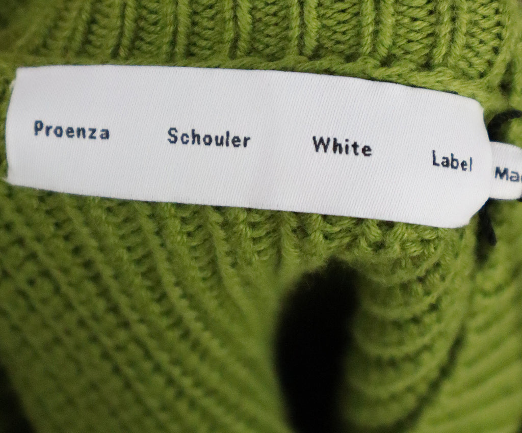 Proenza Schouler Green Cableknit Sweater sz 8 - Michael's Consignment NYC