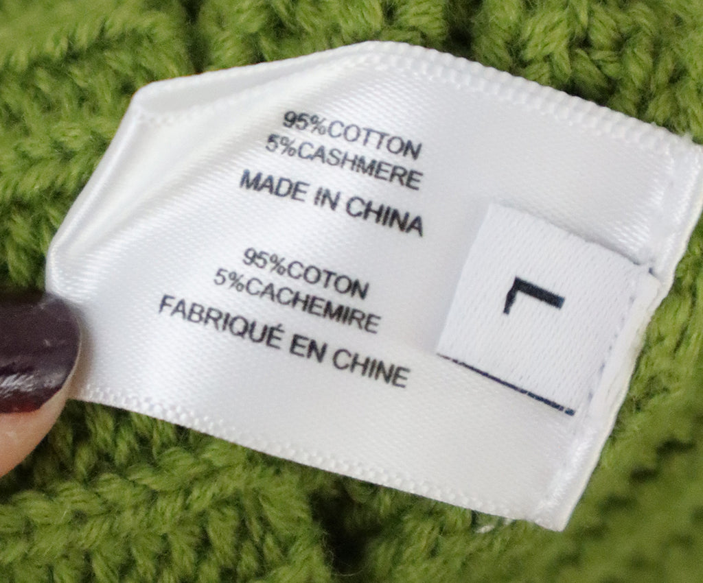 Proenza Schouler Green Cableknit Sweater sz 8 - Michael's Consignment NYC