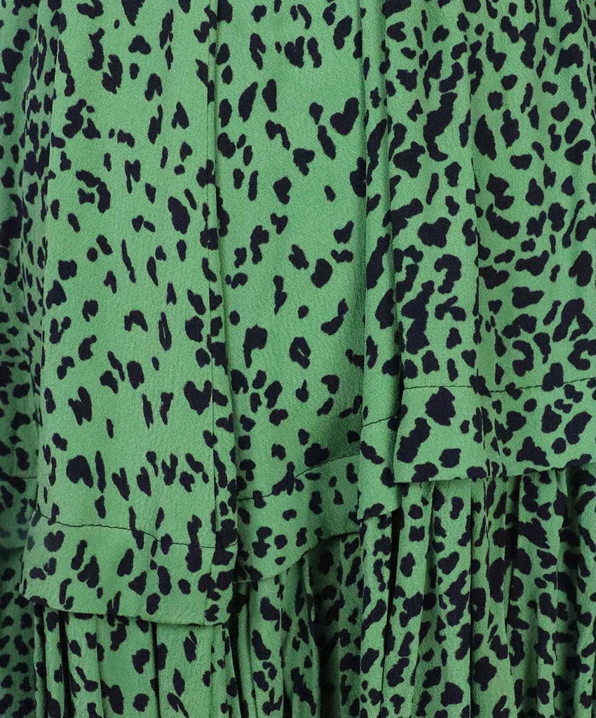 Proenza Schouler Green & Black Leopard Print Dress sz 8 - Michael's Consignment NYC