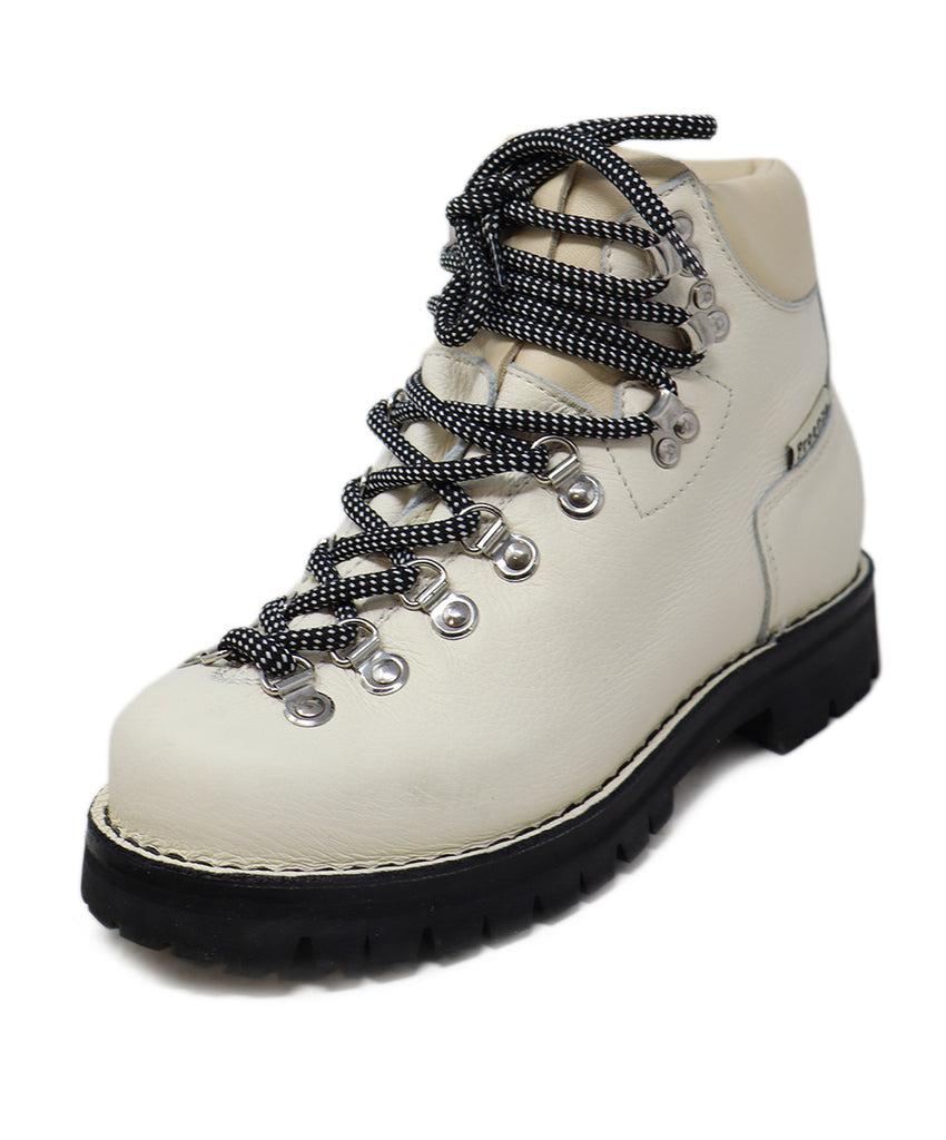 Proenza Schouler Ivory Leather Lace-Up Booties sz 8 - Michael's Consignment NYC