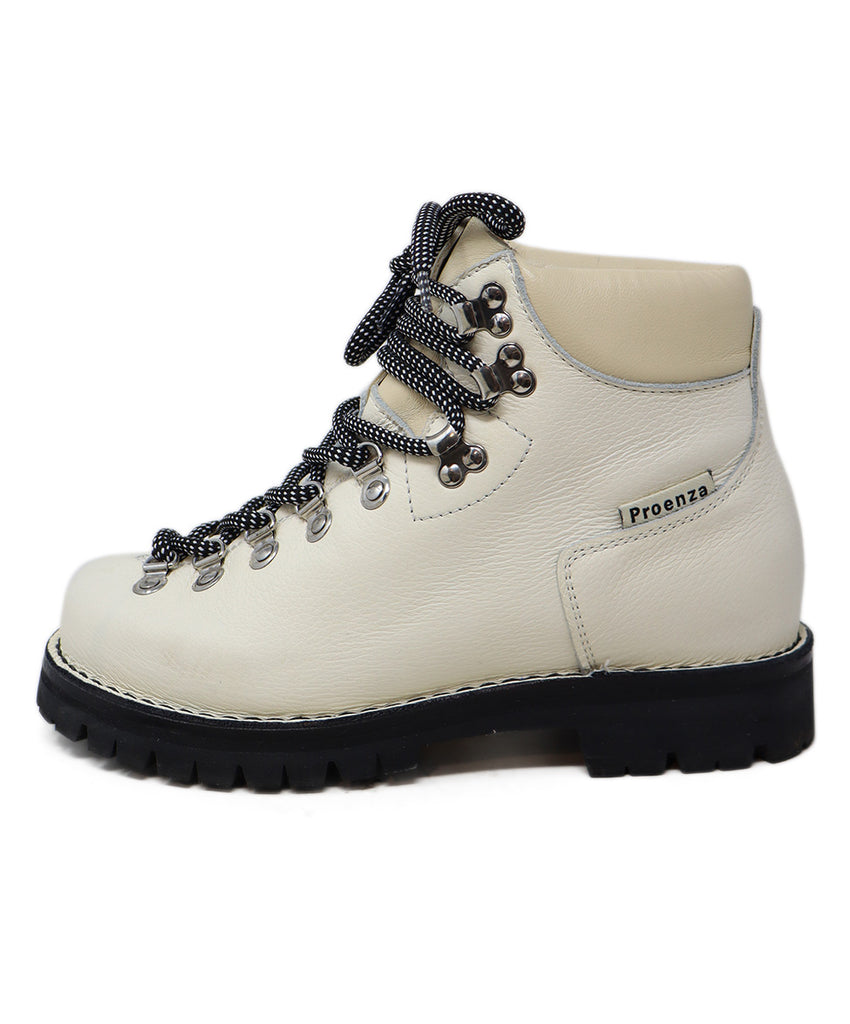 Proenza Schouler Ivory Leather Lace-Up Booties sz 8 - Michael's Consignment NYC