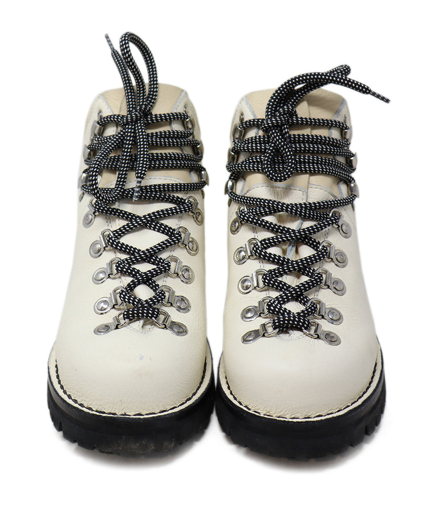 Proenza Schouler Ivory Leather Lace-Up Booties sz 8 - Michael's Consignment NYC