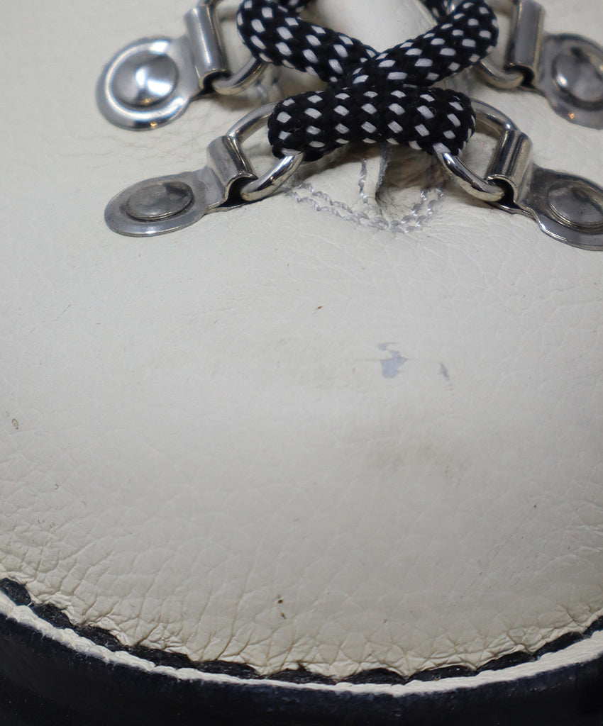 Proenza Schouler Ivory Leather Lace-Up Booties sz 8 - Michael's Consignment NYC