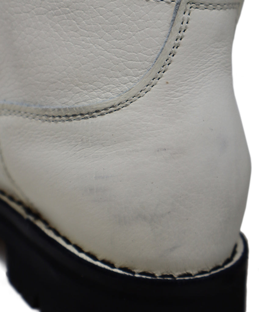 Proenza Schouler Ivory Leather Lace-Up Booties sz 8 - Michael's Consignment NYC