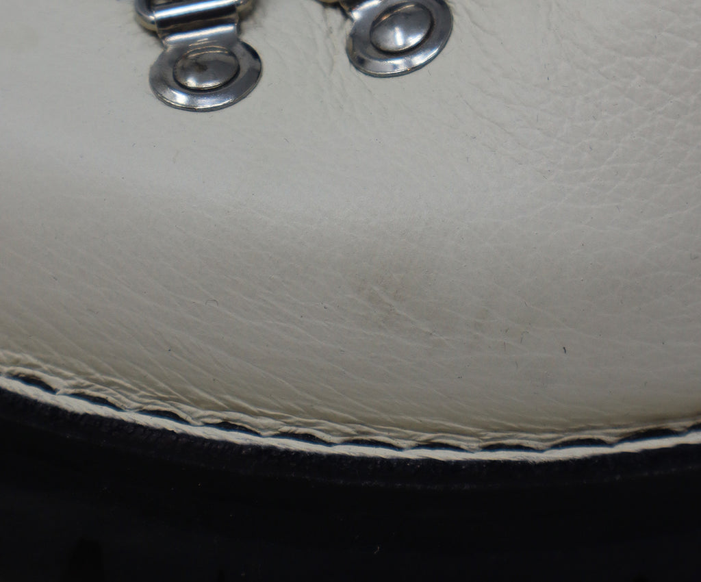 Proenza Schouler Ivory Leather Lace-Up Booties sz 8 - Michael's Consignment NYC